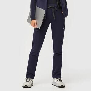 Figs Yola Elastic Waistband Skinny Scrub Pants in Navy Blue Size XXS NWT